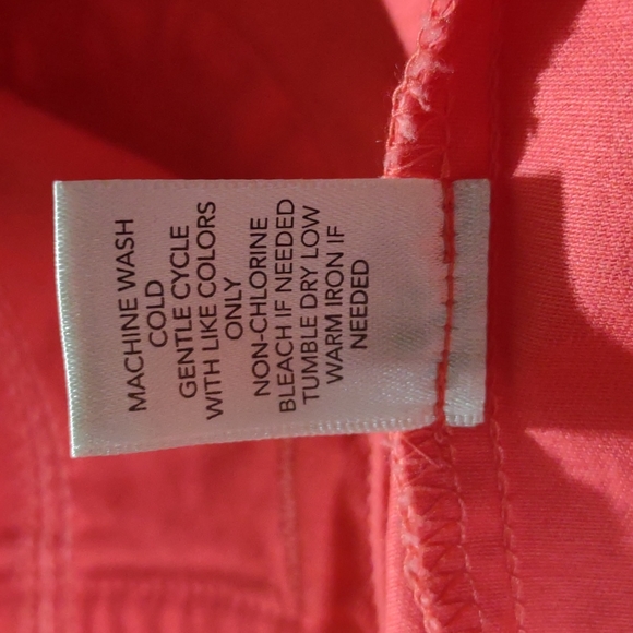 NWOT Women's Christopher & Banks size XL Coral colored button down Jacket - Picture 9 of 10